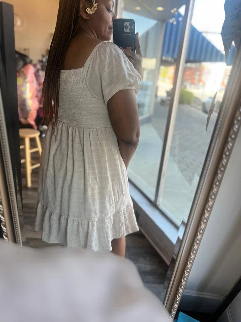 White Birch White Birch - V-neck Nat Dress 3