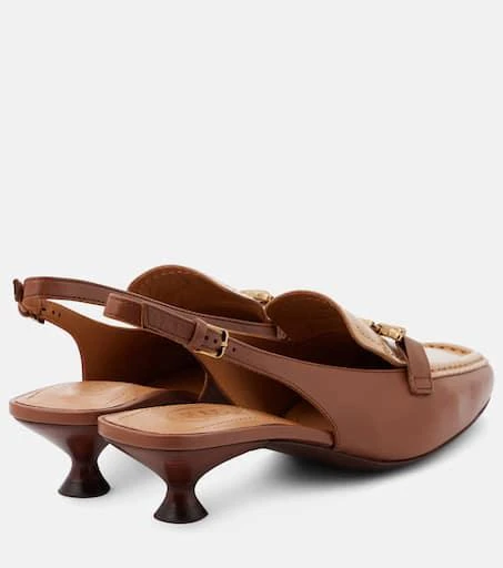 Tod's 35 leather slingback pumps 3