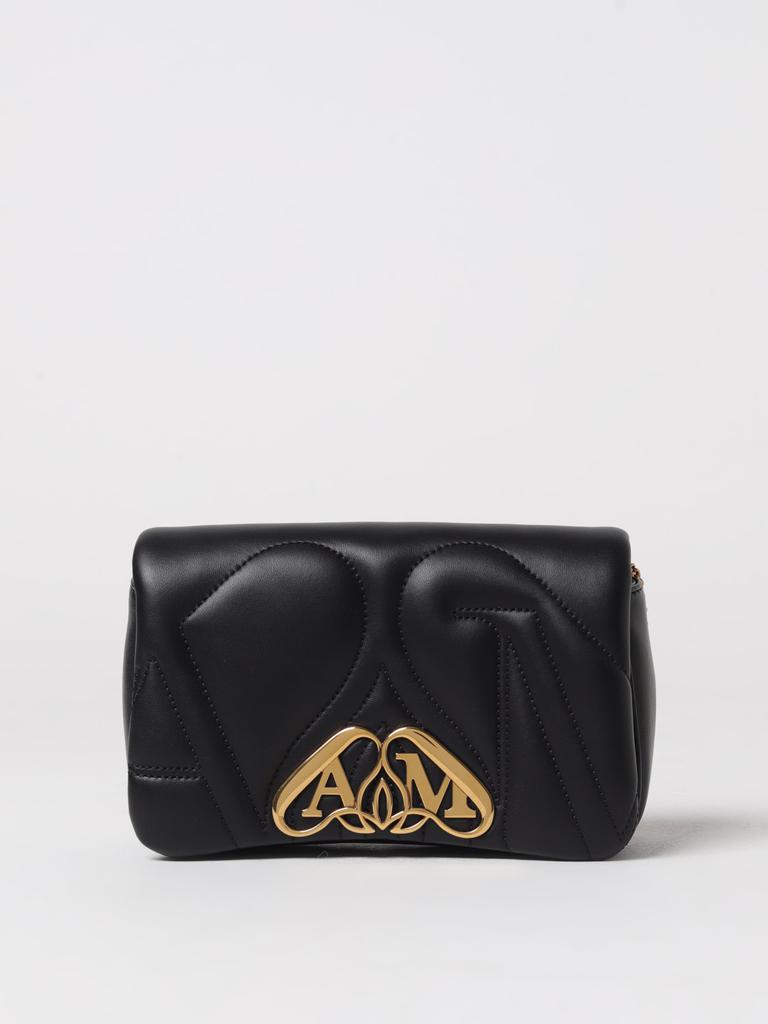 クラッチバッグ ALEXANDER MCQUEEN SILVER LEATHER MINI SEAL CLUTCH Alexander McQueen Silver leather mini Seal clutch - Handbags