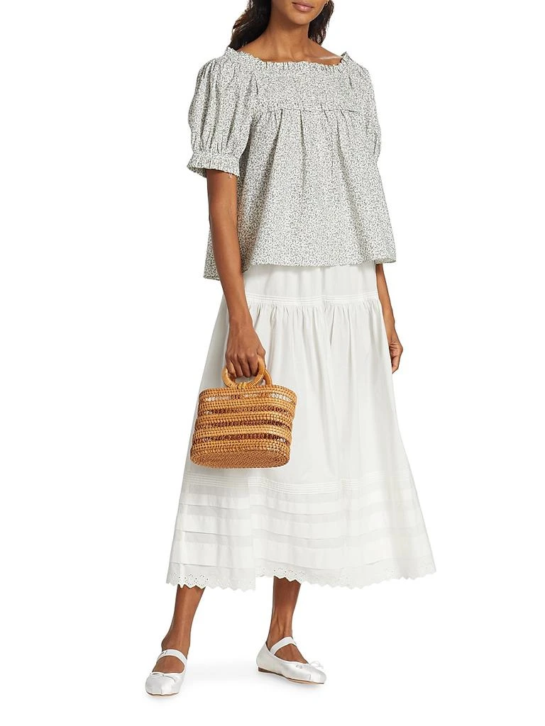DÔEN Sebastiane Tiered Cotton Maxi Skirt 2