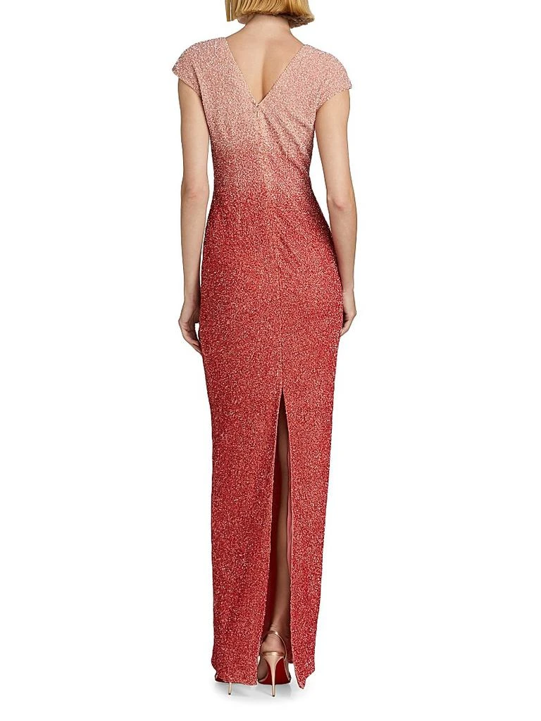 Pamella Roland Sequined Tulle Column Gown 5