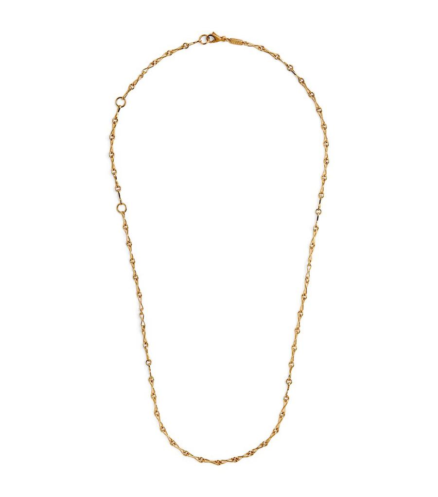 Azlee Small Yellow Gold Circle Link Chain Necklace