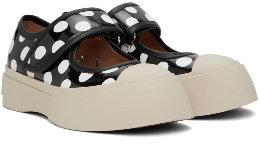 Marni Black & White Pablo Mary Jane Ballerina Flats 4