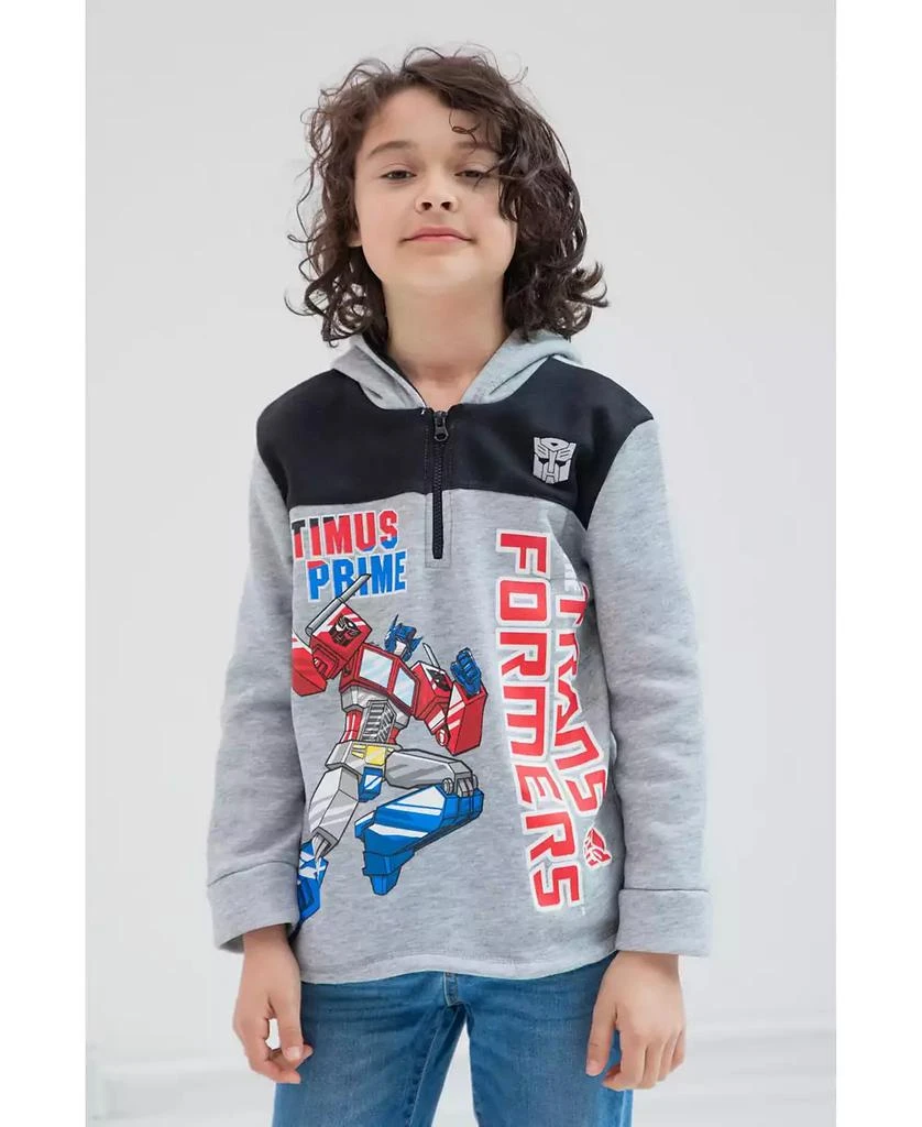 Transformers Toddler Boys Optimus Prime Bumblebee Megatron Half Zip Pullover Hoodie 2