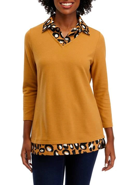 Kim Rogers® Rogers Womens Ottoman 2Fer Top 1