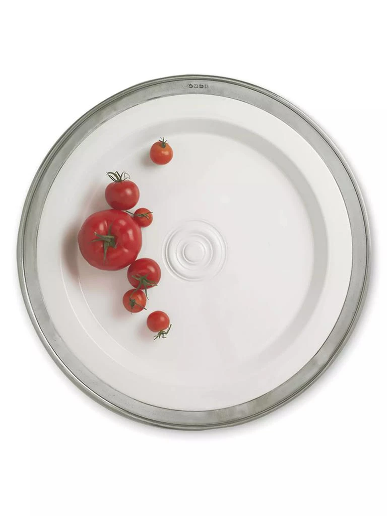 Match Convivio Ceramic & Pewter Round Serving Platter 1