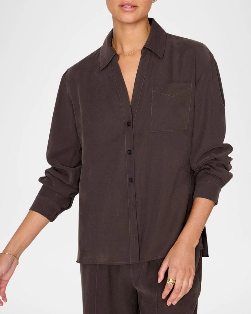 Brochu Walker Amara Topstitch Button-Down Shirt 1