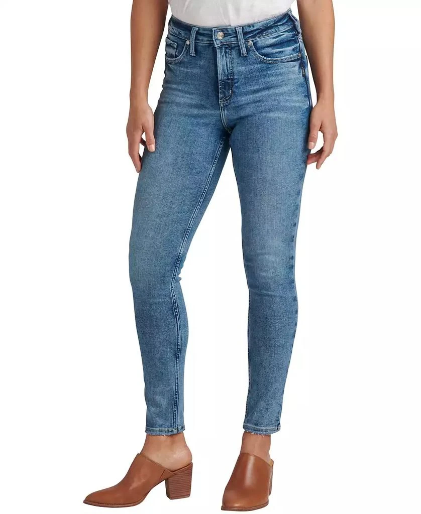 Silver Jeans Co. Women's Infinite Fit ONE SIZE FITS FOUR High Rise Skinny Jeans 4