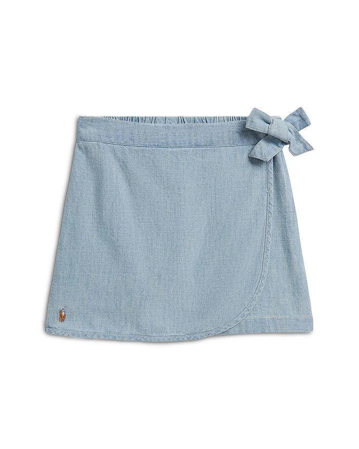 Ralph Lauren Girls
 Indigo Chambray Faux-Wrap Skort - Little Kid