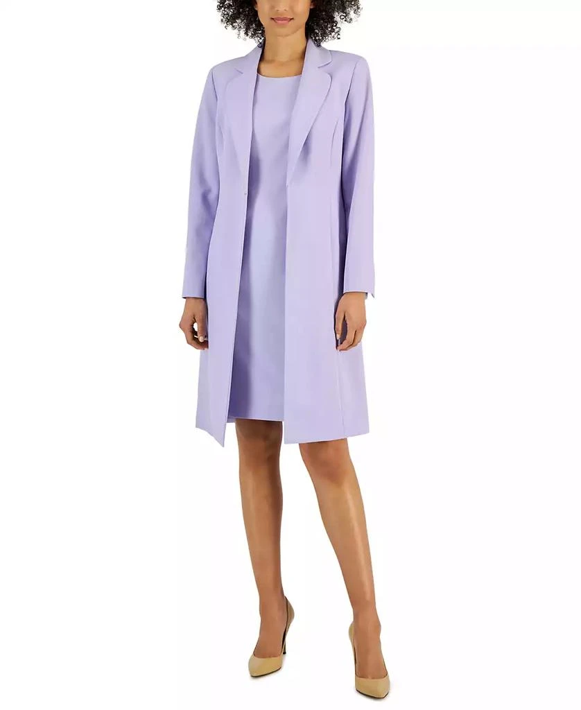 Le Suit Women's Crepe Topper Jacket & Sheath Dress Suit, Regular and Petite Sizes 1