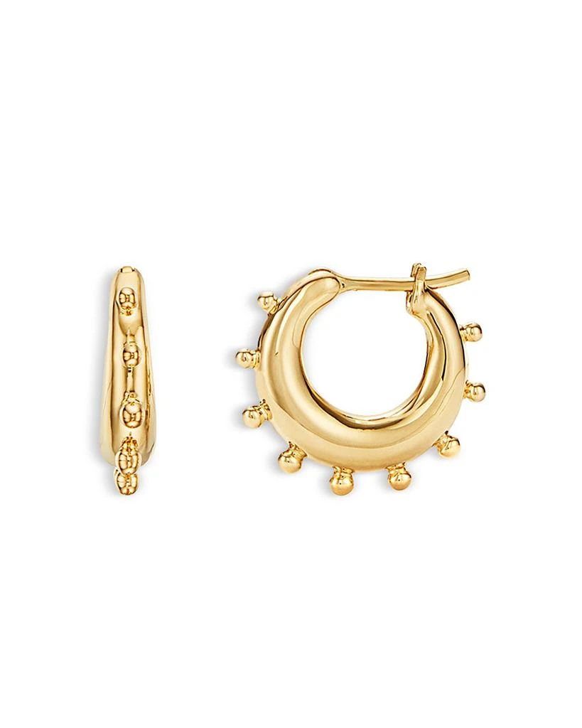 Temple St. Clair 18K Yellow Gold Yoga Small Hoop Earrings 1