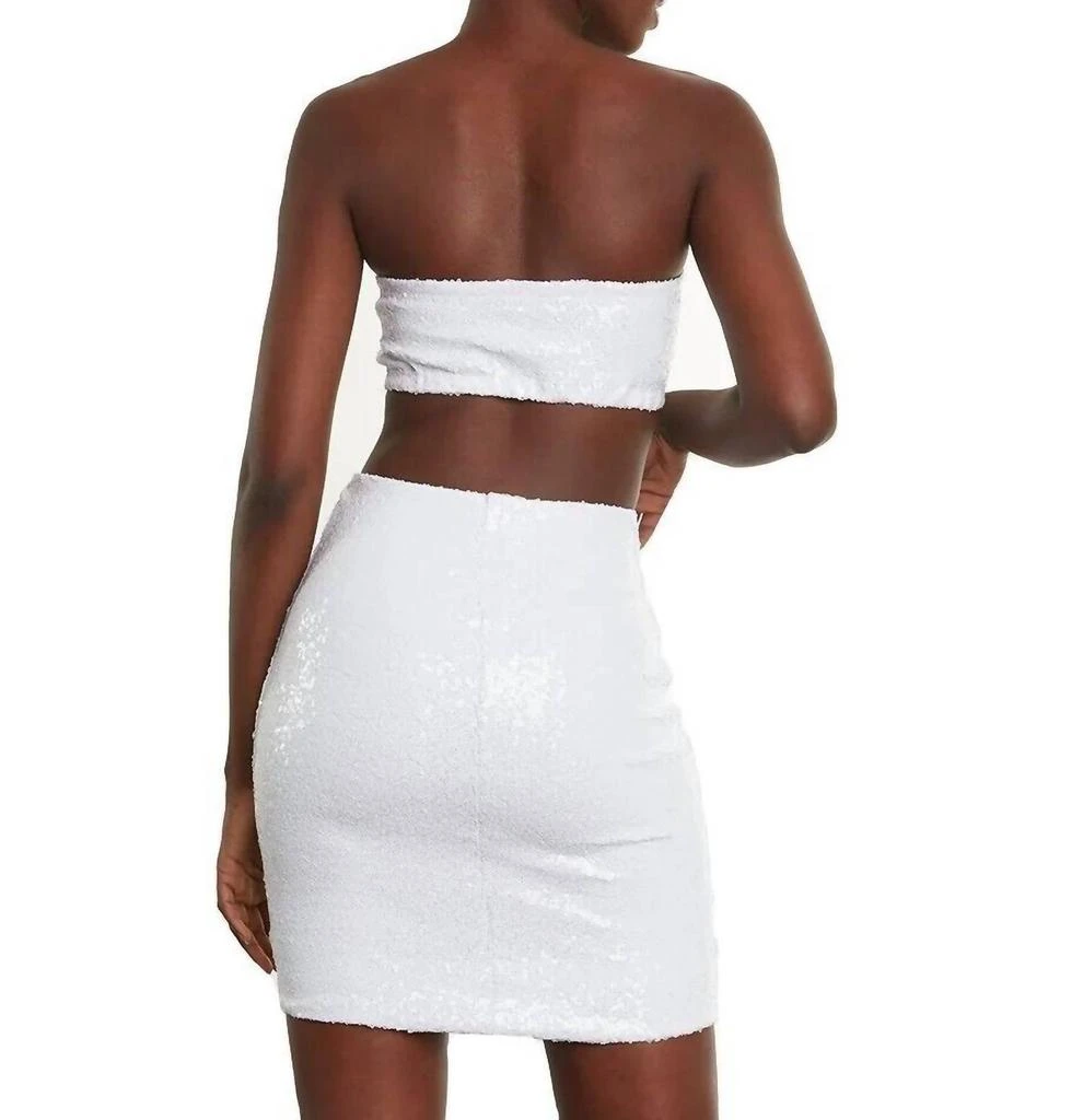 Commando Sequin Mini Skirt In White 2