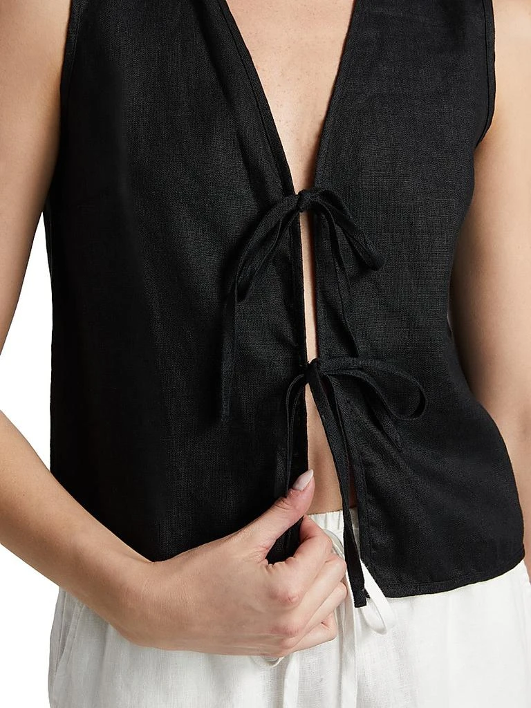 Rails Oregon Linen Tie-Front Tank 6