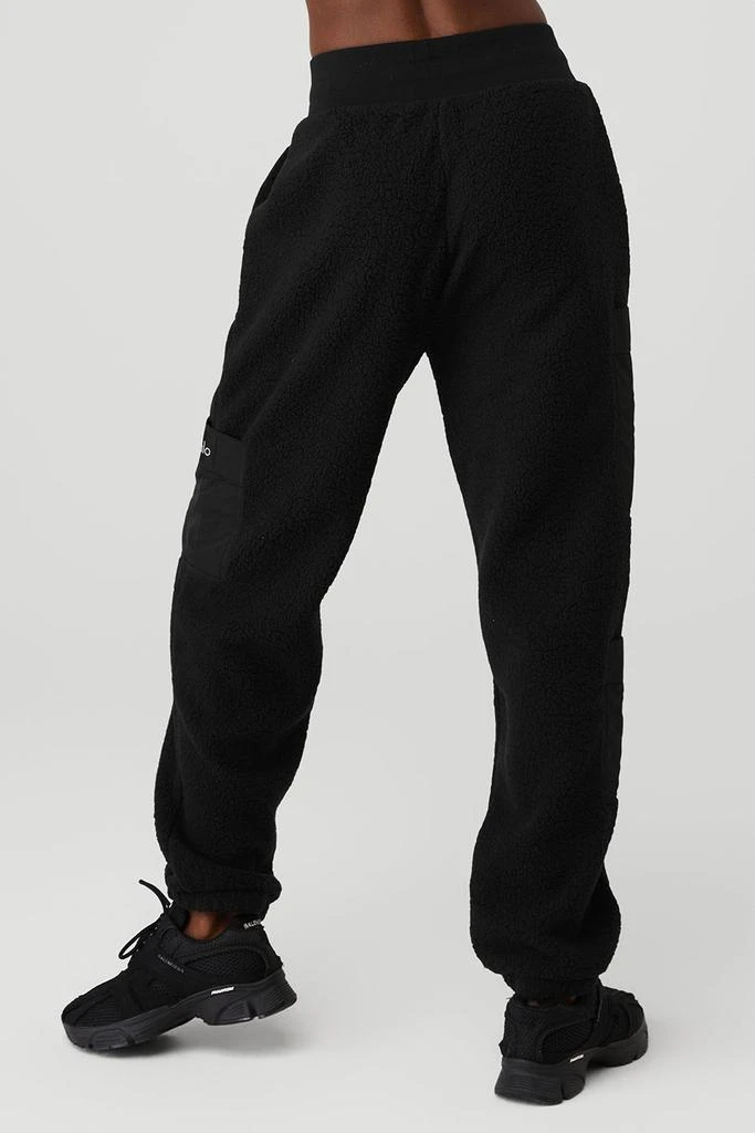 Alo Micro Sherpa High-Waist Solstice Sweatpant - Black 2