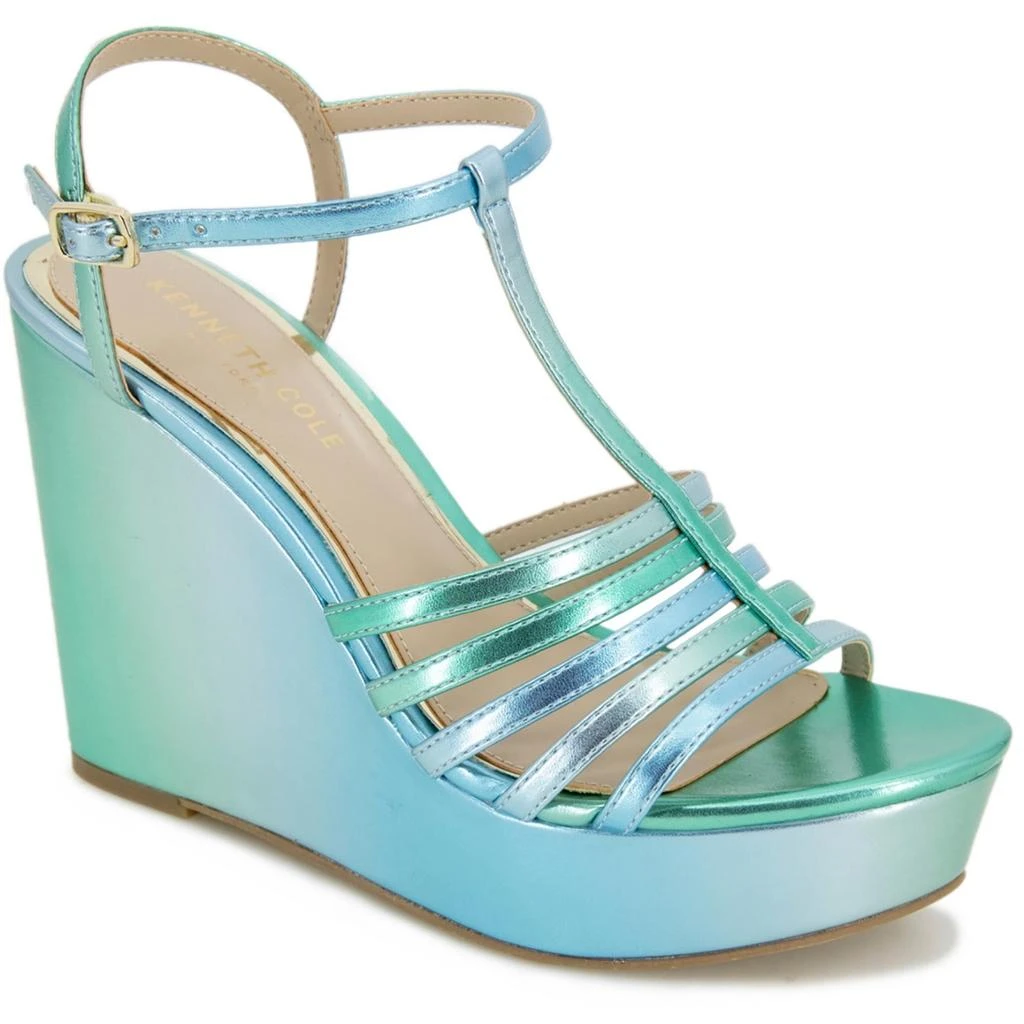 Kenneth Cole CELIA Womens Faux Leather Wedge Sandals 2