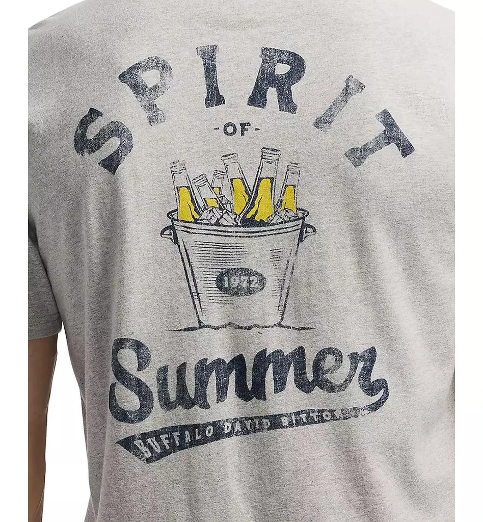 BUFFALO David Bitton Men's Thirstk Short Sleeve Crewneck Spirit of Summer Graphic T-Shirt 6