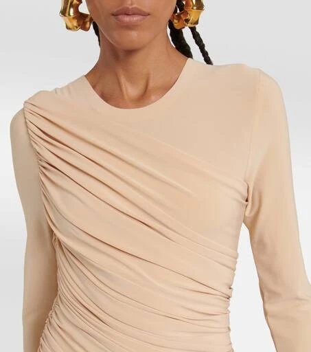 Norma Kamali Diana asymmetric ruched minidress 4