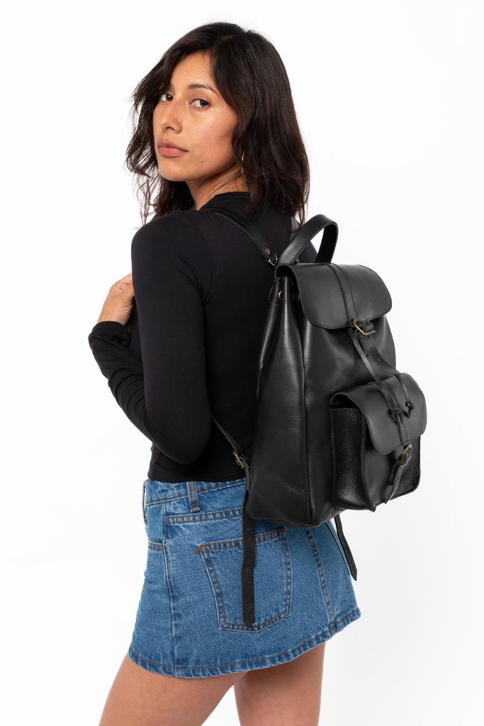 Los Angeles Apparel RLH3446 - The Unisex Leather Knapsack