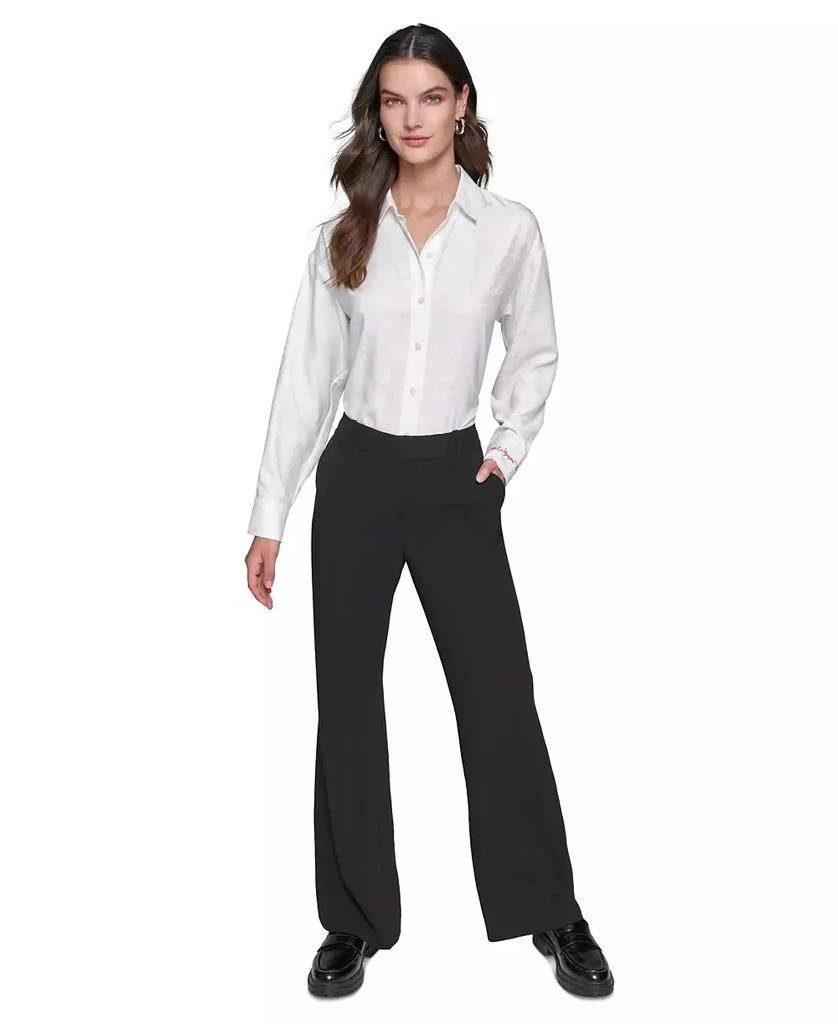 Karl Lagerfeld Paris Women's Bootcut High-Rise Pants 2