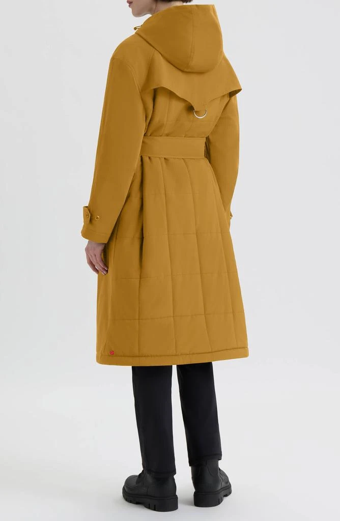 Hunter Violet Hooded Long Trench Coat 2