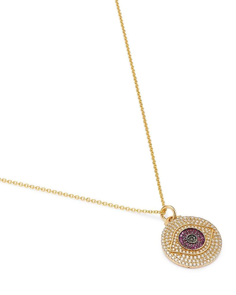 Nina Gilin 14K Yellow Gold Ruby, Sapphire & Diamond Eye of Protection Pendant Necklace, 16-18" 3