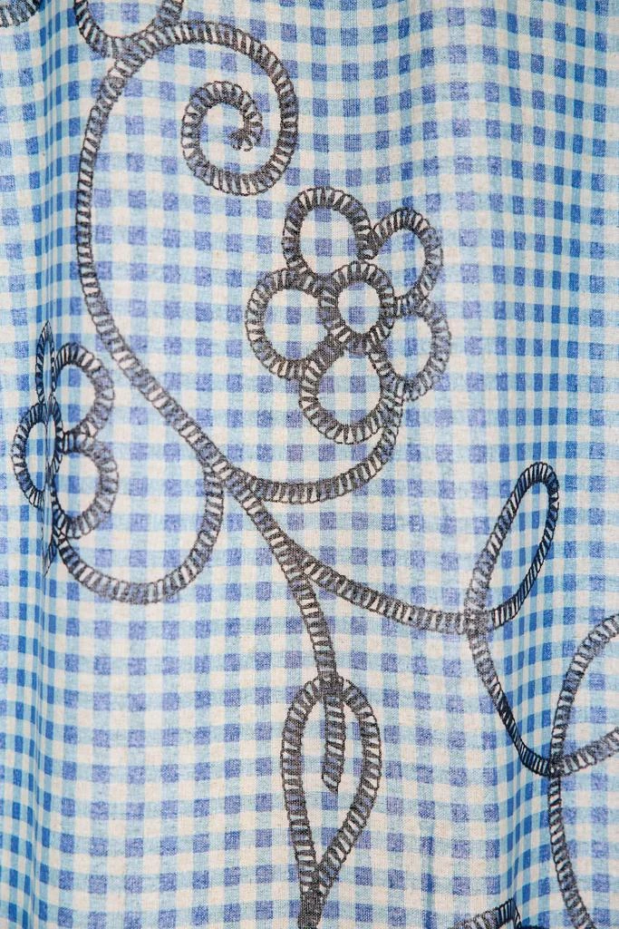 Urban Outfitters Jessie Gingham Floral Patterned Shower Curtain 2