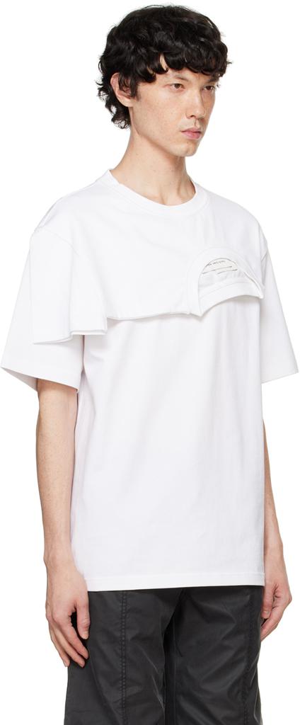 Feng Chen Wang White Double Collar T-Shirt