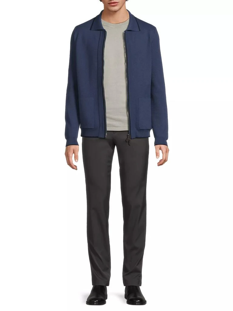 Isaia Wool-Silk Zip-Up Jacket 2