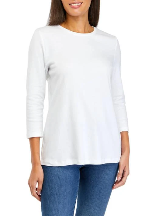 Kim Rogers® Rogers Womens Solid Crew Neck Top 1