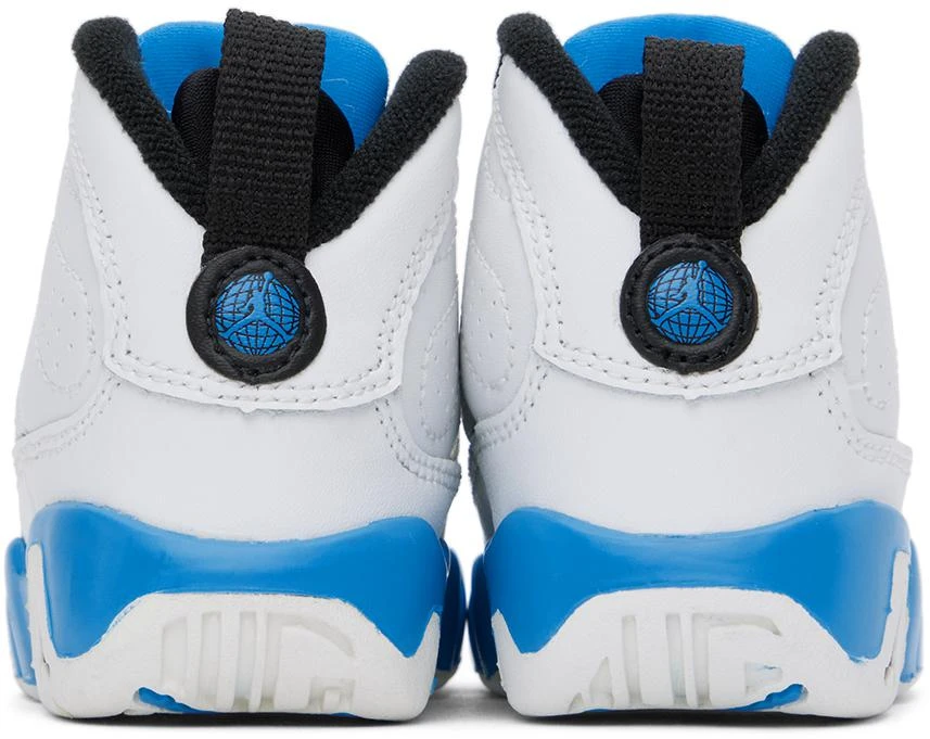 Jordan Baby White & Blue Jordan 9 Retro Sneakers 2
