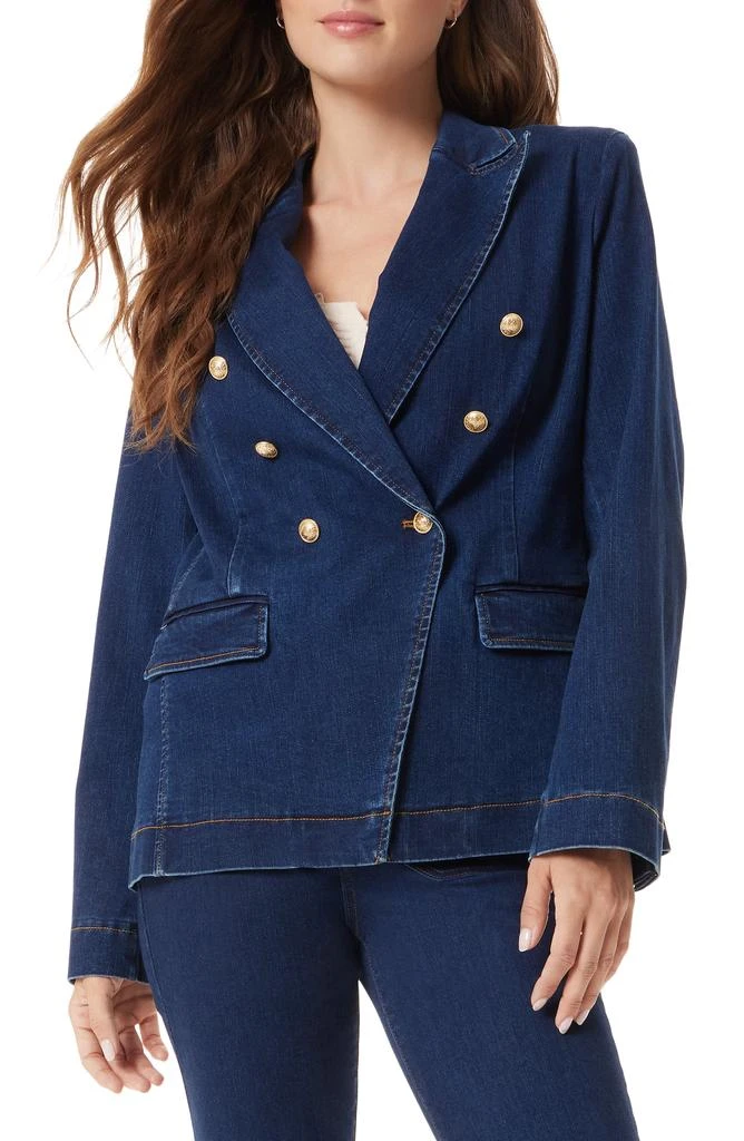 Sam Edelman Imogen Double Breasted Denim Blazer