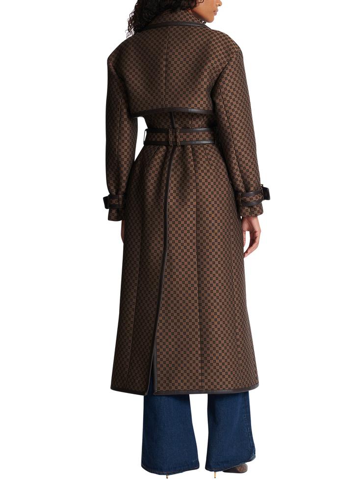 Balmain Mini monogram jacquard trench coat - Coats - Free Shipping