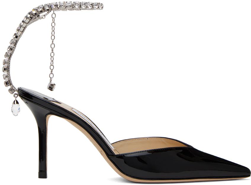 Jimmy Choo Black Saeda 85 Heels