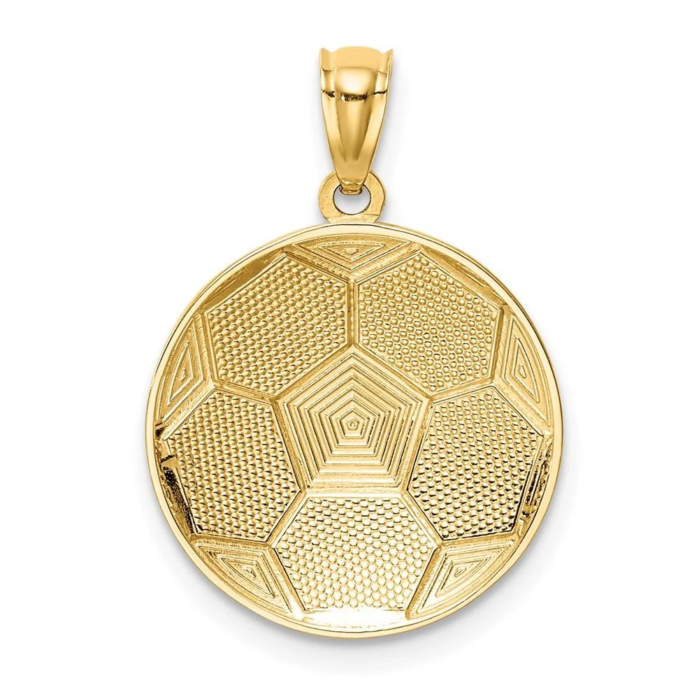 Diamond2Deal 14k Yellow Gold Domed Soccer Ball Pendant 3