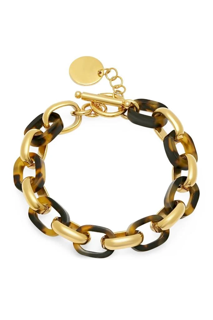 HMY JEWELRY Simulated Tortoise Shell Link Bracelet 1