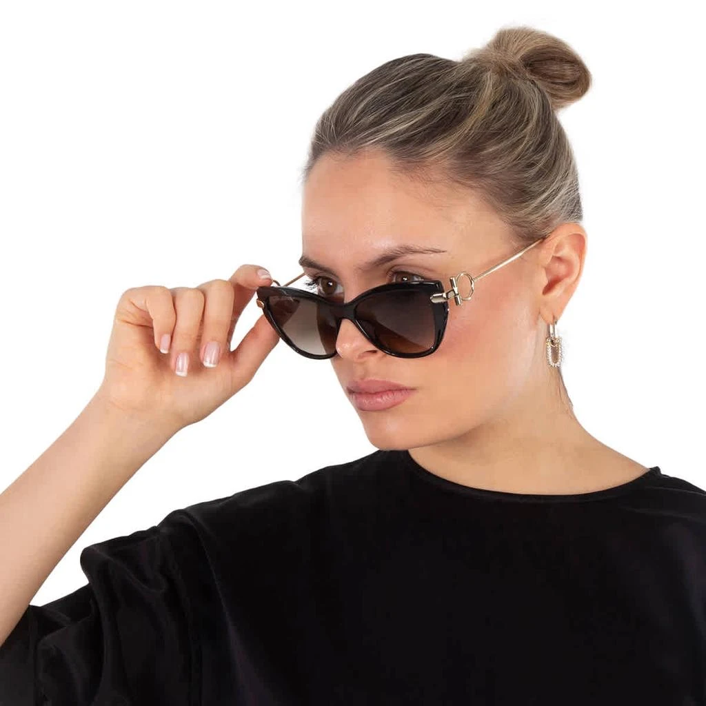 Ferragamo Black Cat Eye Ladies Sunglasses SF928S 001 55 – On  display picture 1