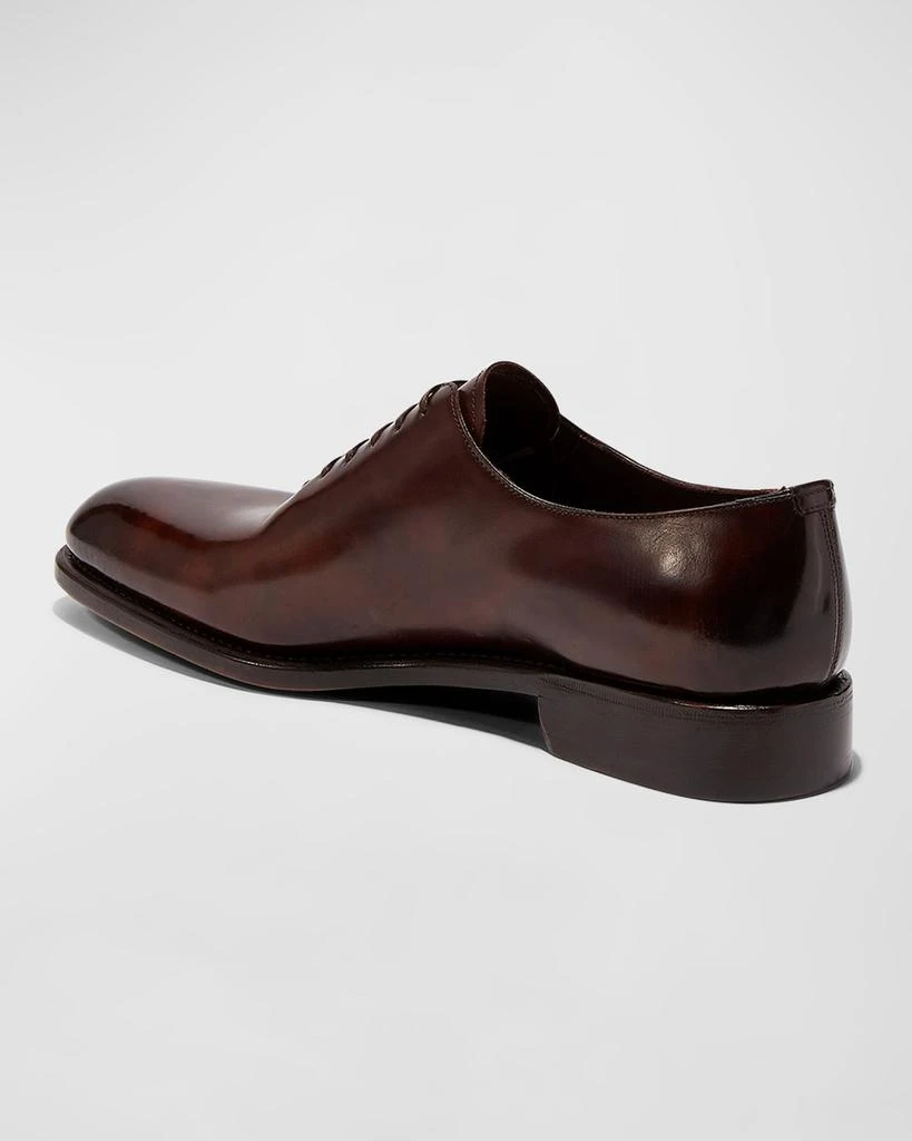 Salvatore Ferragamo Men's Angiolo Tramezza Whole-Cut Leather Lace-Up Shoes 3