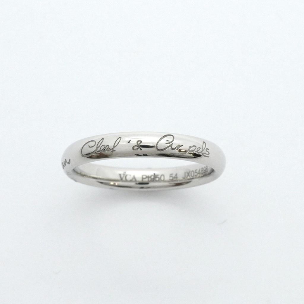 Van Cleef & Arpels Platinum 950 Band Ring (Pre-Owned)