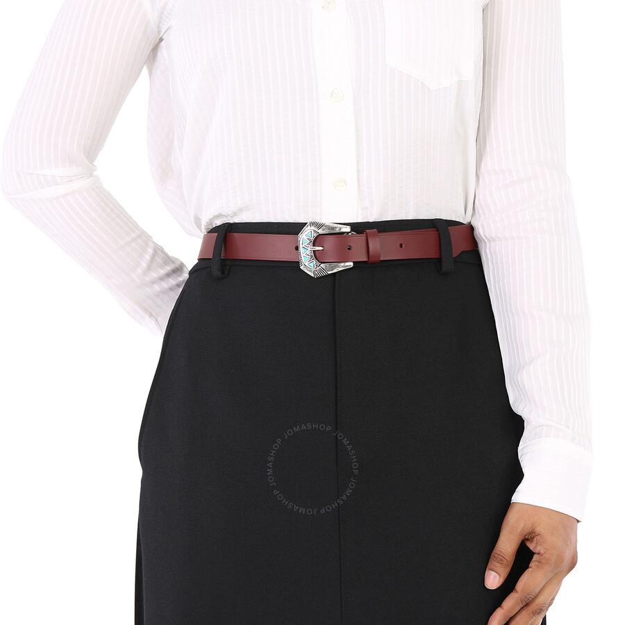 MAISON BOINET Fancy Buckle Smooth Leather Belt