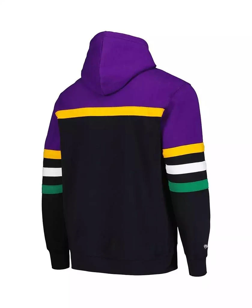 Mitchell & Ness Men's Black/Purple Utah Jazz Head Coach Pullover Hoodie 3