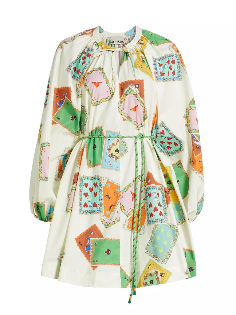 ALÉMAIS Players Rummy Long-Seeve Minidress