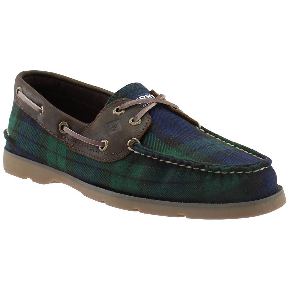 Sperry Leeward 2 Eye Cross Plaid Boat Shoes