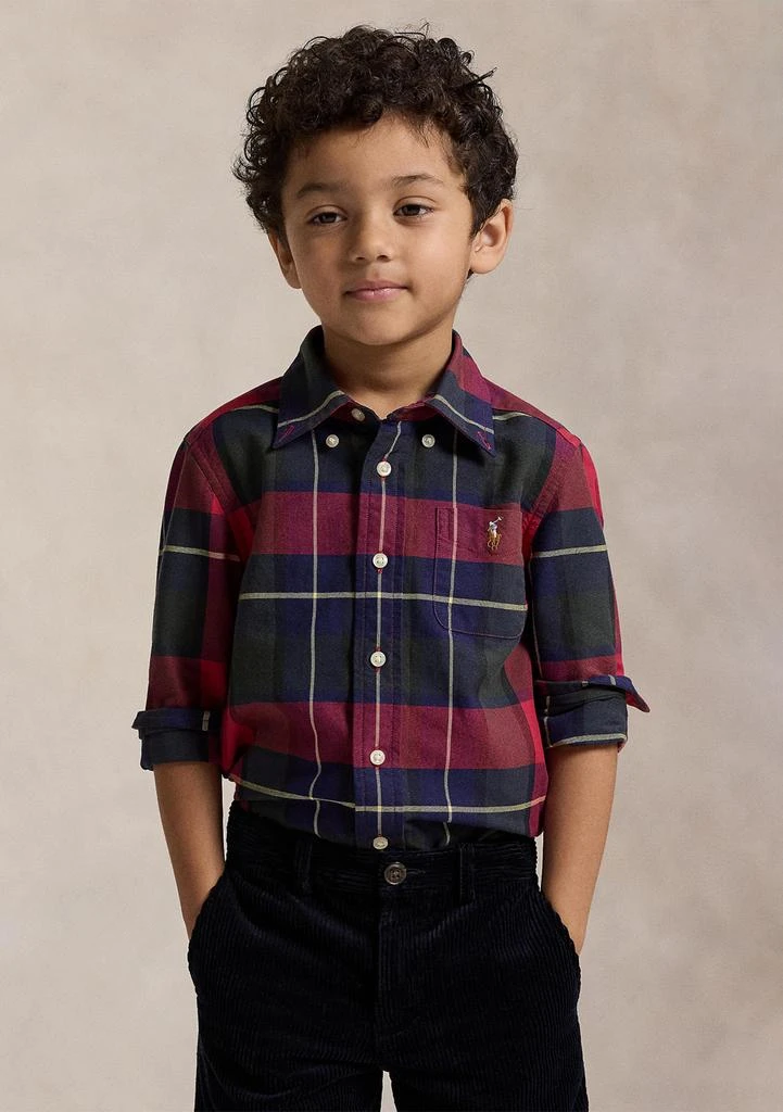 Ralph Lauren Boys 4-7 Plaid Cotton Oxford Shirt