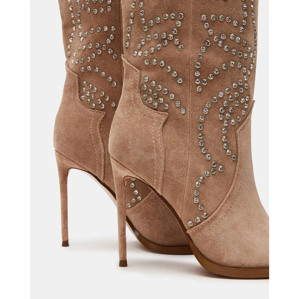 Steve Madden Tyrant Taupe Suede Rhinestones 4