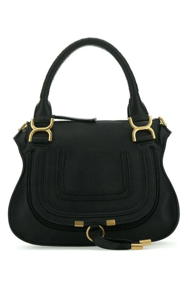 Chloé BLACK LEATHER MEDIUM MARCIE HANDBAG 1
