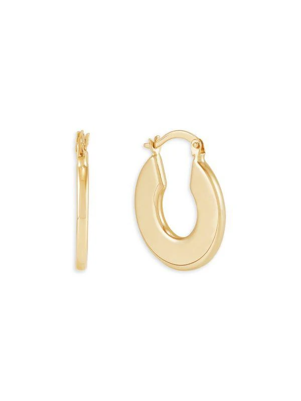 Saks Fifth Avenue 14K Yellow Gold Chunky Huggie Earrings 3