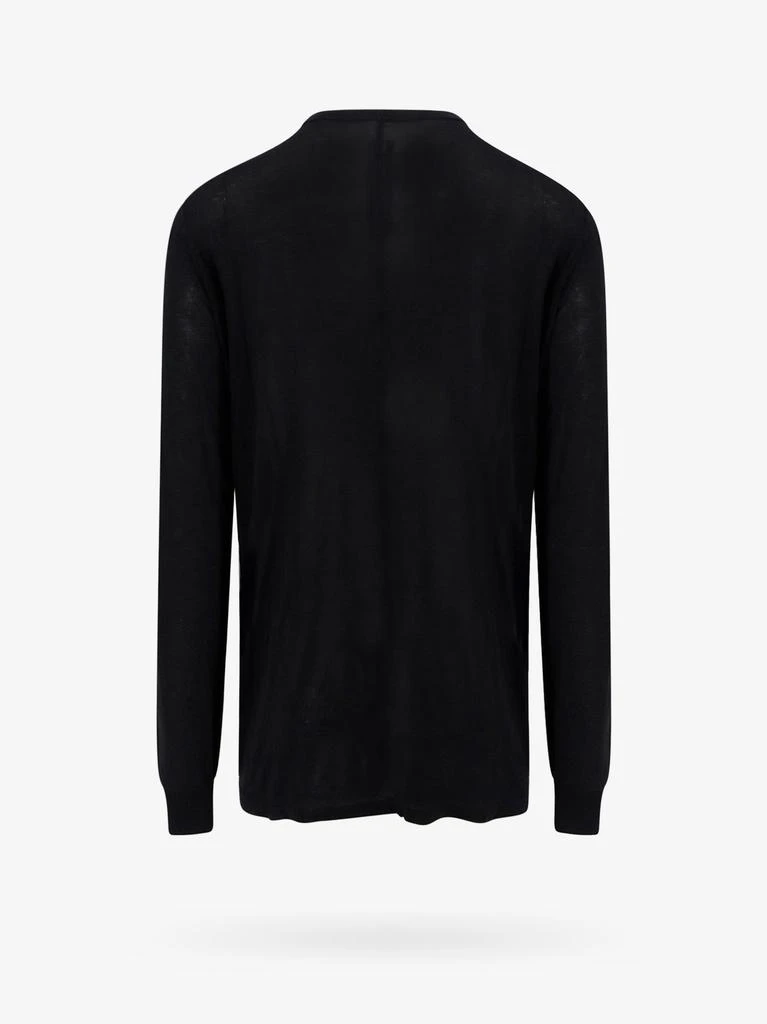 Rick Owens Sustainable viscose and silk t-shirt with logoed ribbon 5