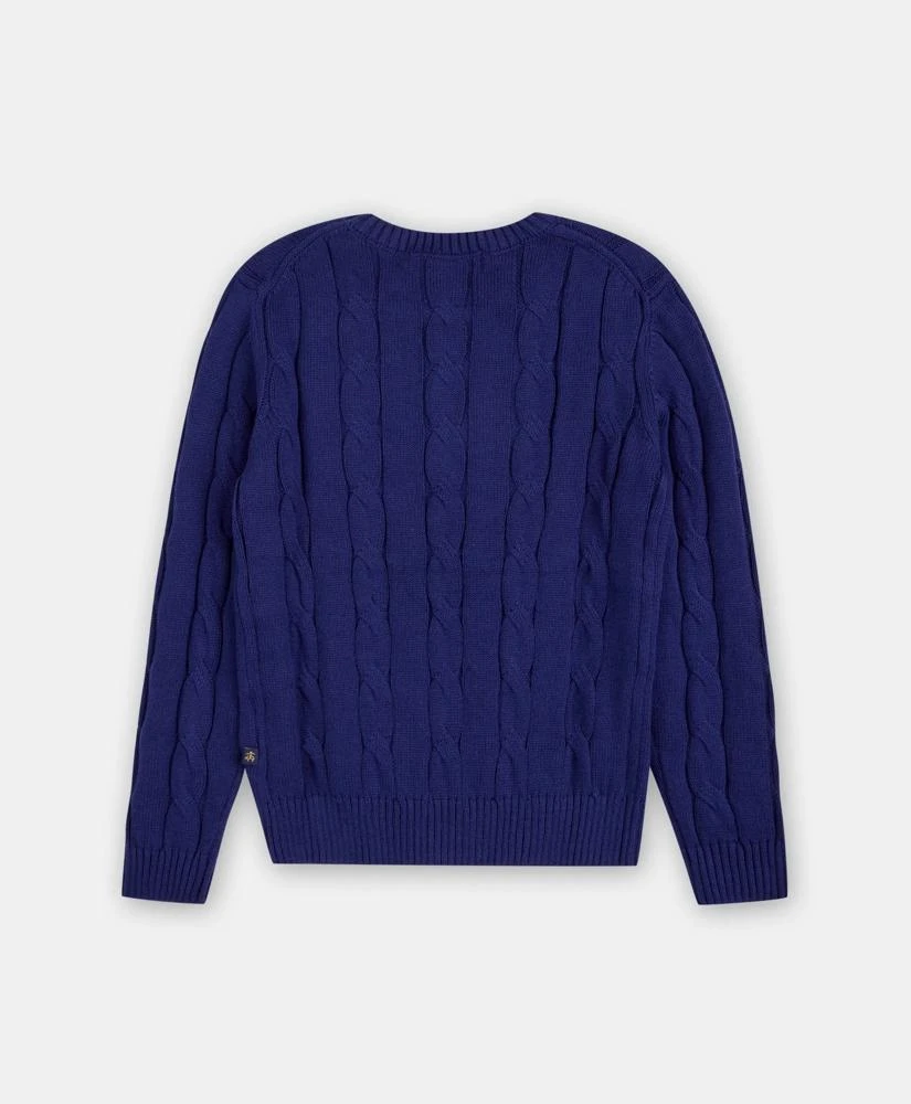 Brooks Brothers Boys Cotton Cable Crewneck Sweater 2