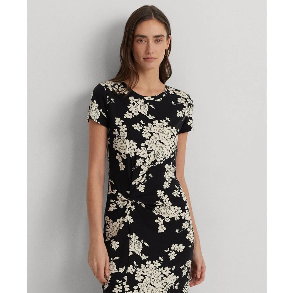 Lauren Ralph Lauren Women's Floral Jersey Twist-Front Midi Dress 3
