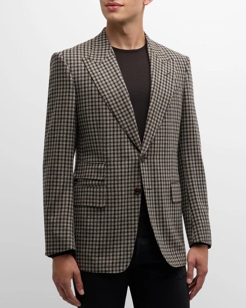 Tom Ford Men's Damier Shelton Check Sport Coat 4